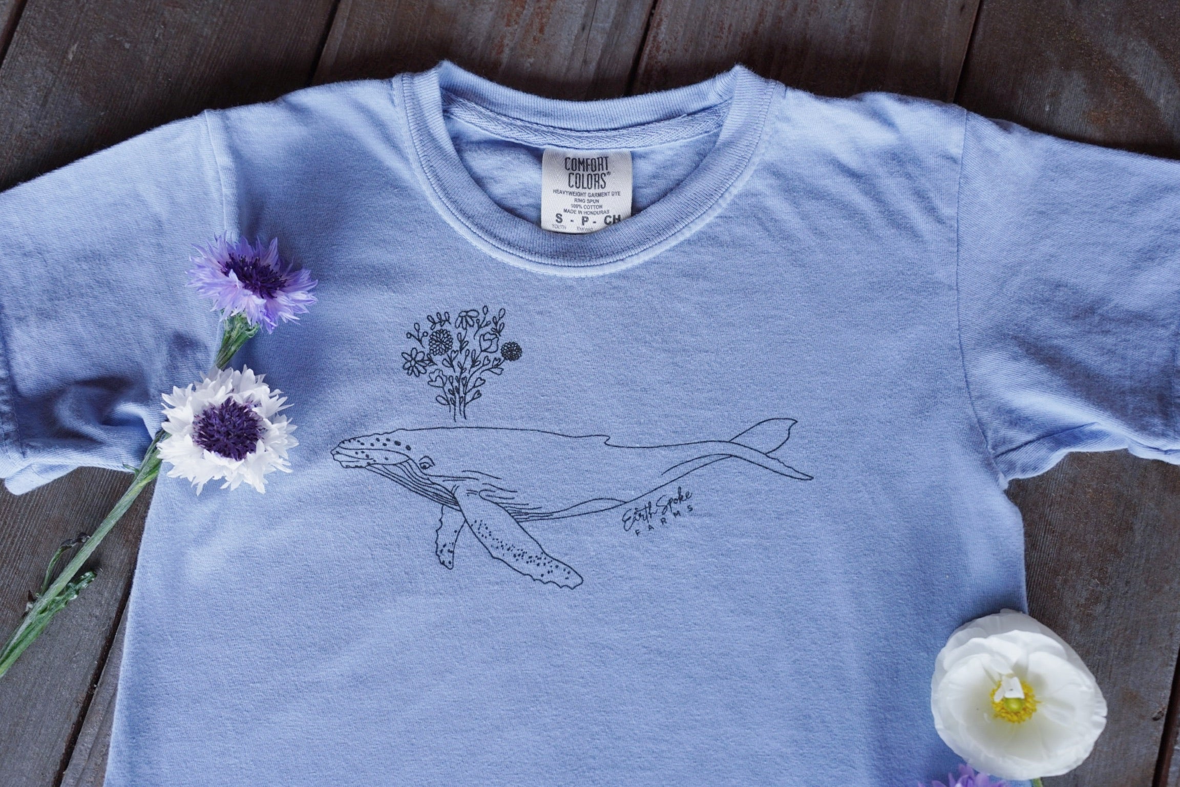 Youth Mendocino Whale Comfort Colors T-Shirt
