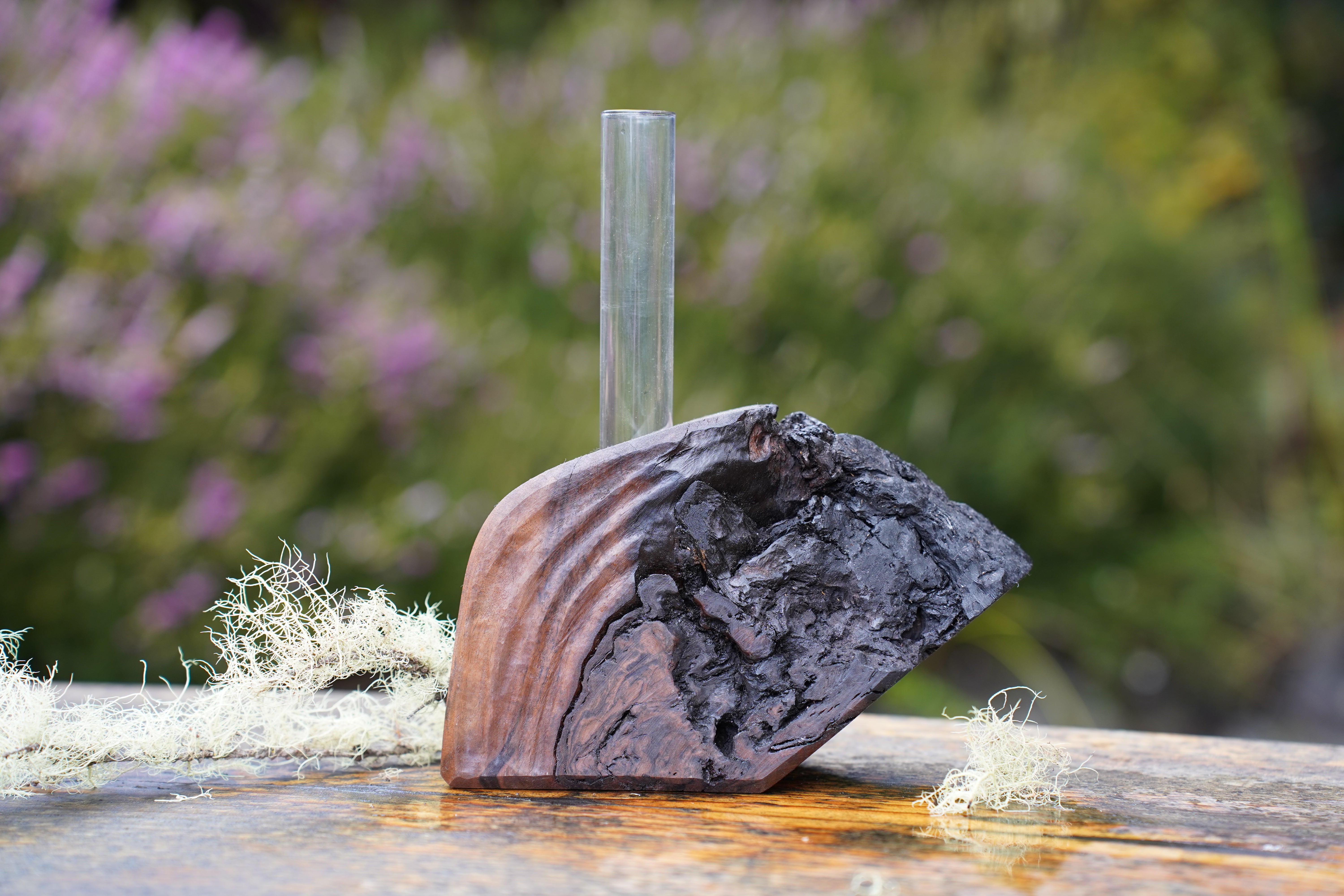 Handcrafted Wooden Flower Vase